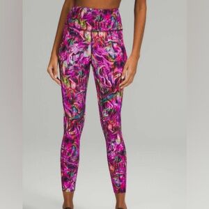 lululemon athletica Vibrant Pink and Purple Leggings